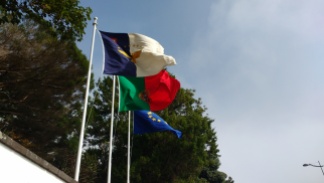 Azores, Portugal and EU flag